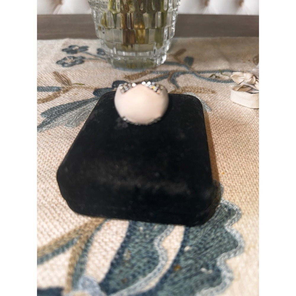 House of Harlow Statement Ring White Dome Crystal Pave Ring - Picture 6 of 13